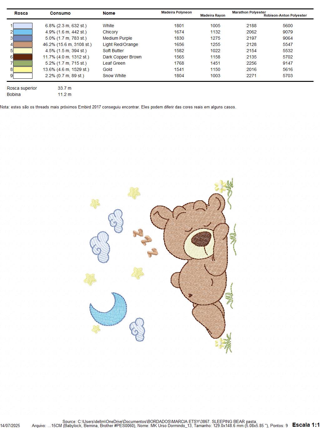 Sleeping Bear embroidery designs - Good night Baby boy machine embroidery pattern - Teddy Bear file - Instant digital download pes jef dst
