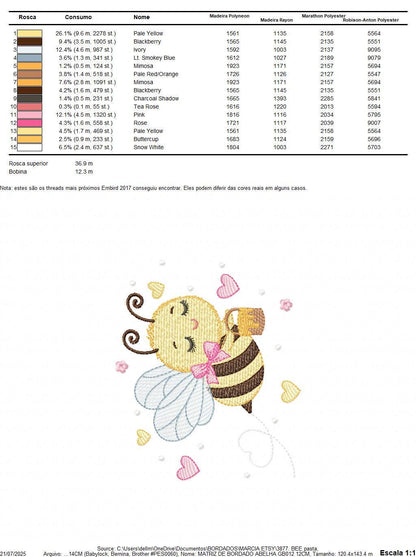 Bee embroidery design - Female Bee with honey machine embroidery pattern - Beekeeping Kitchen Towel file - Instant digital download pes jef