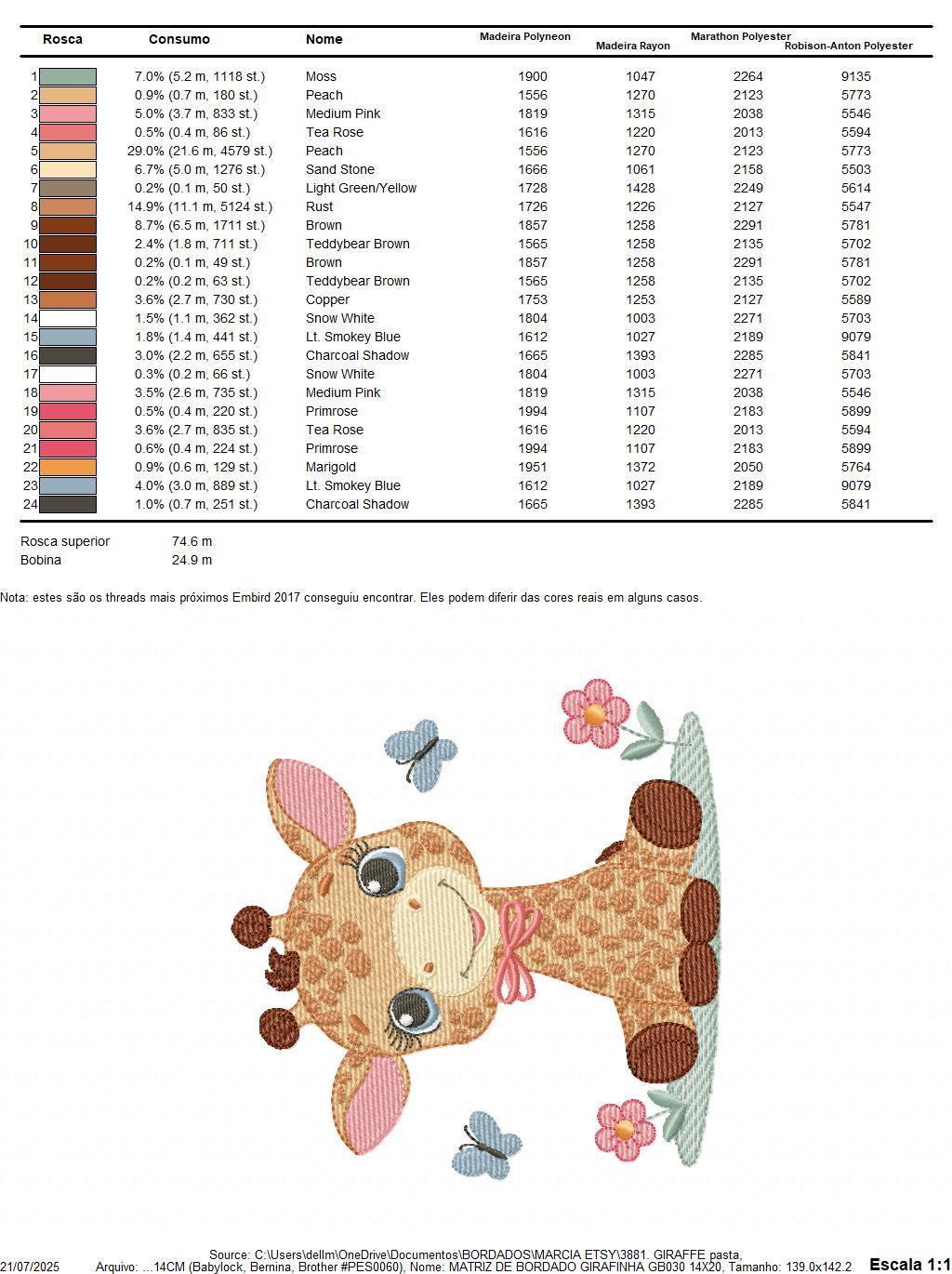 Giraffe embroidery designs - Safari wild animal with flowers machine embroidery pattern - Baby boy file - Instant digital download pes jef