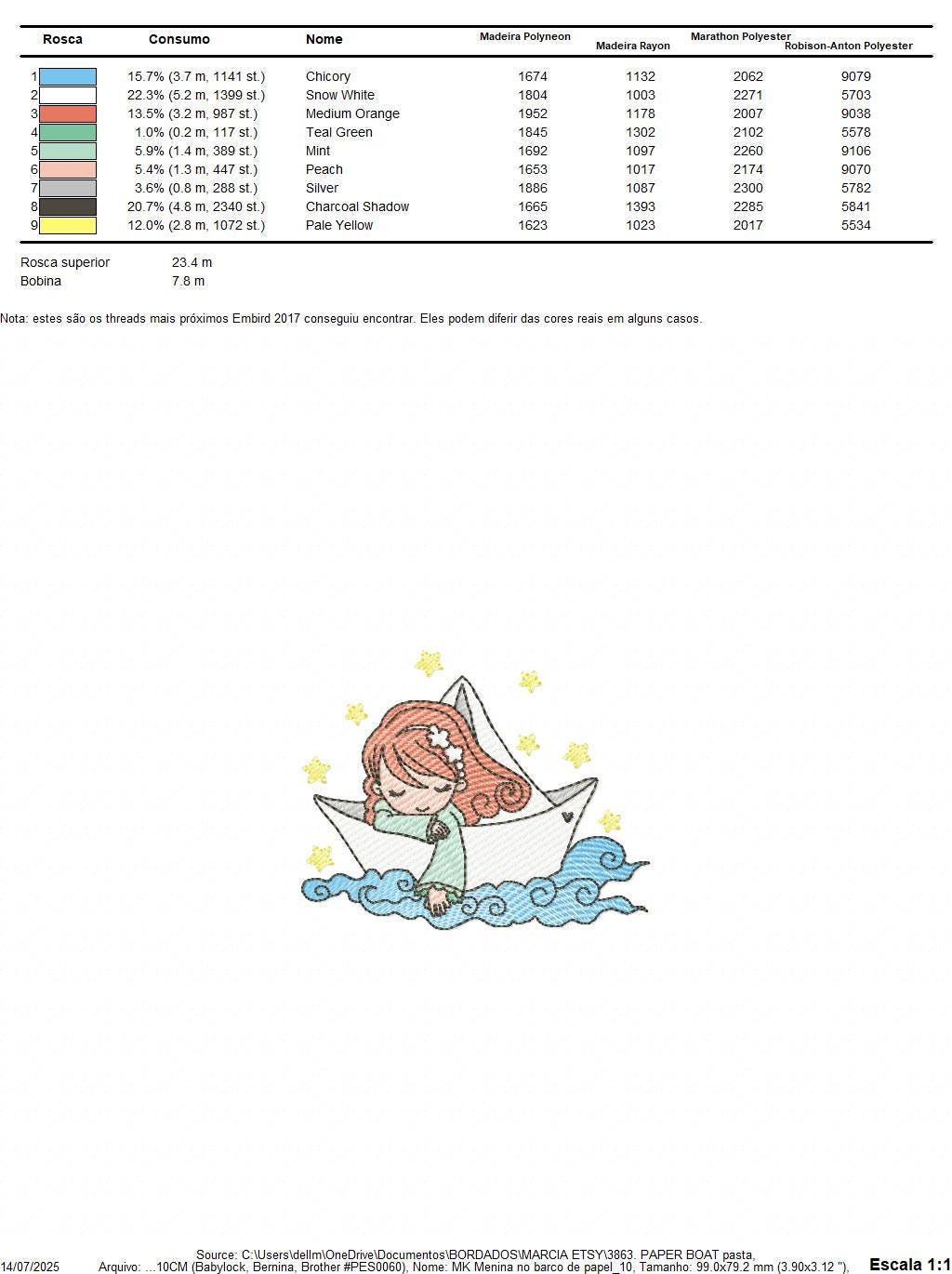 Girl with paper Boat embroidery designs - Fairy Girl long hair machine embroidery pattern - Ocean with waves file - Instant download pes jef