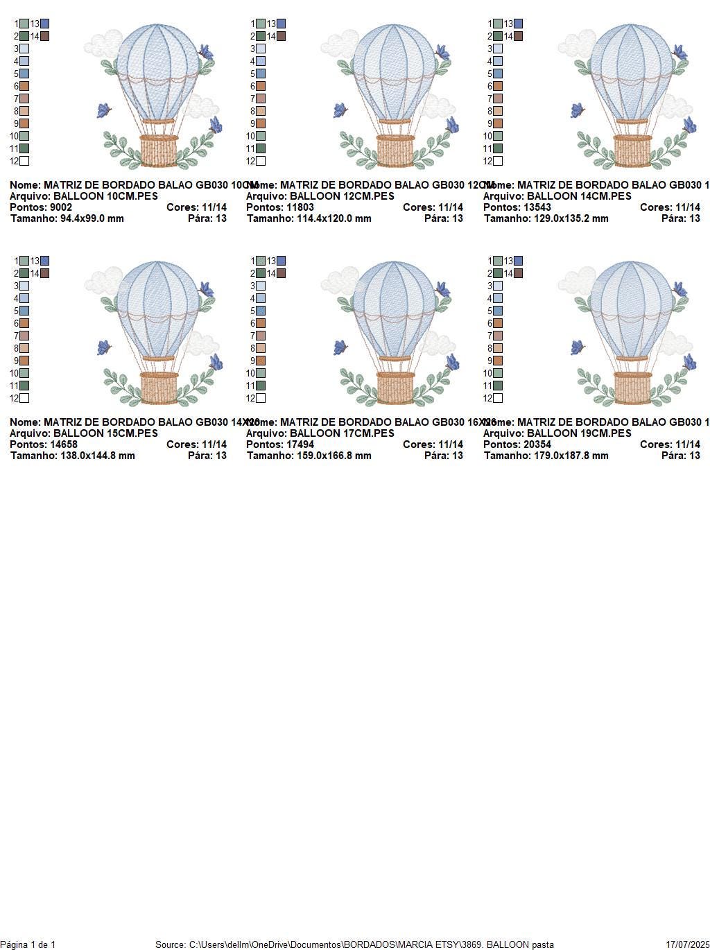Balloon embroidery designs - Hot air balloon with butterflies machine embroidery pattern - Sky clouds baby boy file - Instant download pes