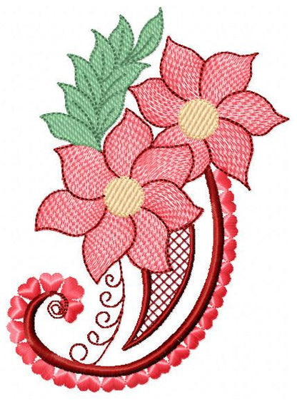 Flower embroidery designs - Kitchen Towel Motiv machine embroidery pattern - Floral bouquet file - Instant digital download pes jef dst hus