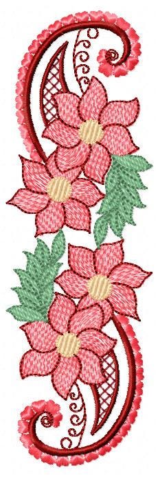 Flower embroidery designs - Kitchen Towel Floral motiv machine embroidery pattern - Floral bouquet - Instant digital download pes jef dst