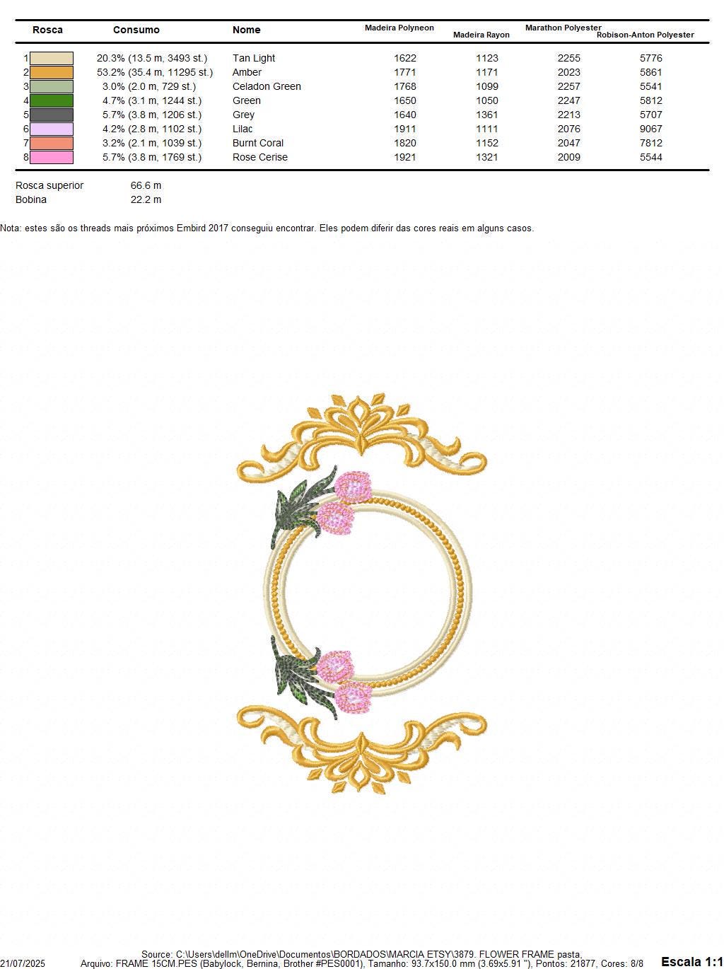 Monogram Roses Frame embroidery designs - Laurel with Flower machine embroidery pattern - Arabesque Golden wreath - Instant download pes jef