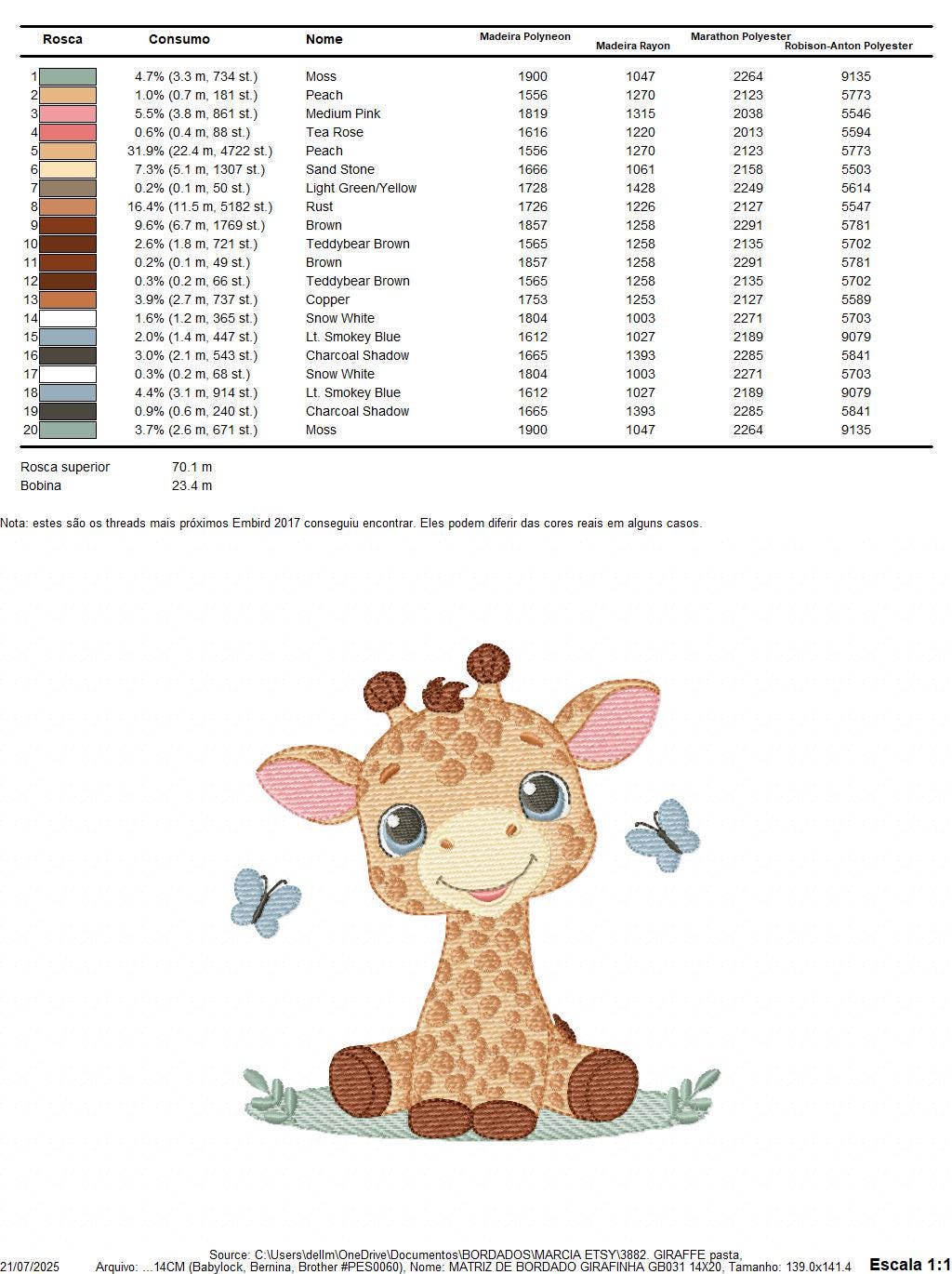 Giraffe embroidery design - Wild Safari Animal with flowers machine embroidery pattern - Giraffe with butterflies - Instant download pes jef