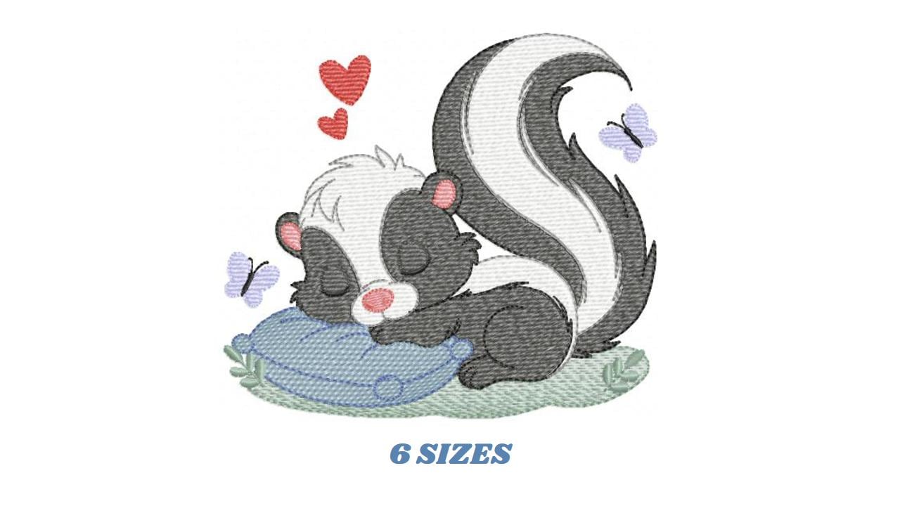 Male Possum embroidery design - Woodland wild animal machine embroidery pattern - Baby boy file - Instant digital download pes jef dst hus