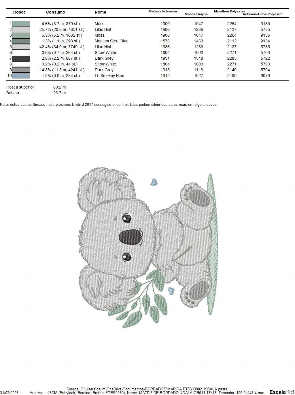 Koala embroidery design - Baby boy bear machine embroidery pattern - Wild Australia Animal file - Instant digital download pes jef dst hus