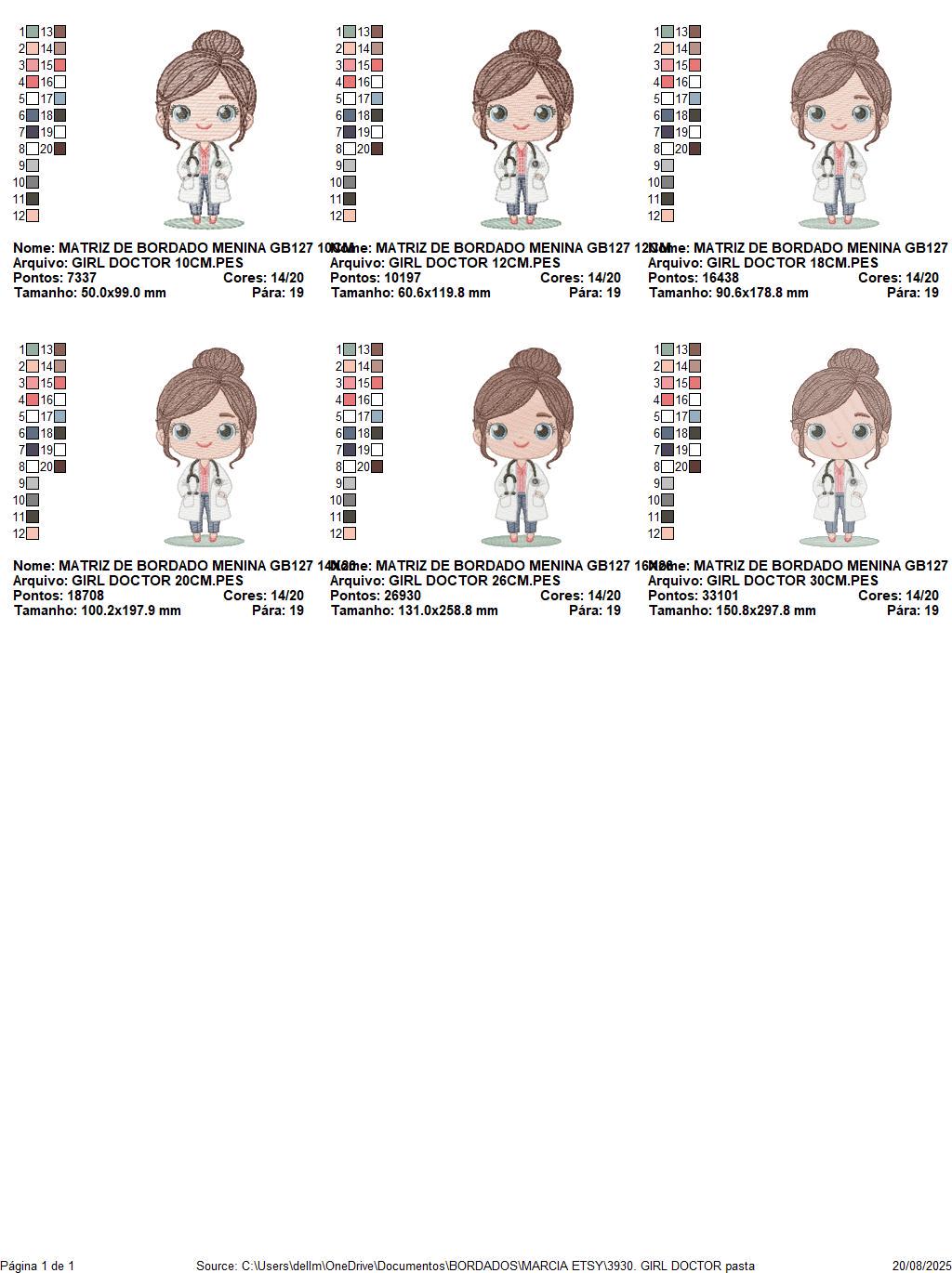 Doctor embroidery designs - Hospital Nurse machine embroidery pattern - Baby girl Medical Health Doctor file - Instant digital download pes