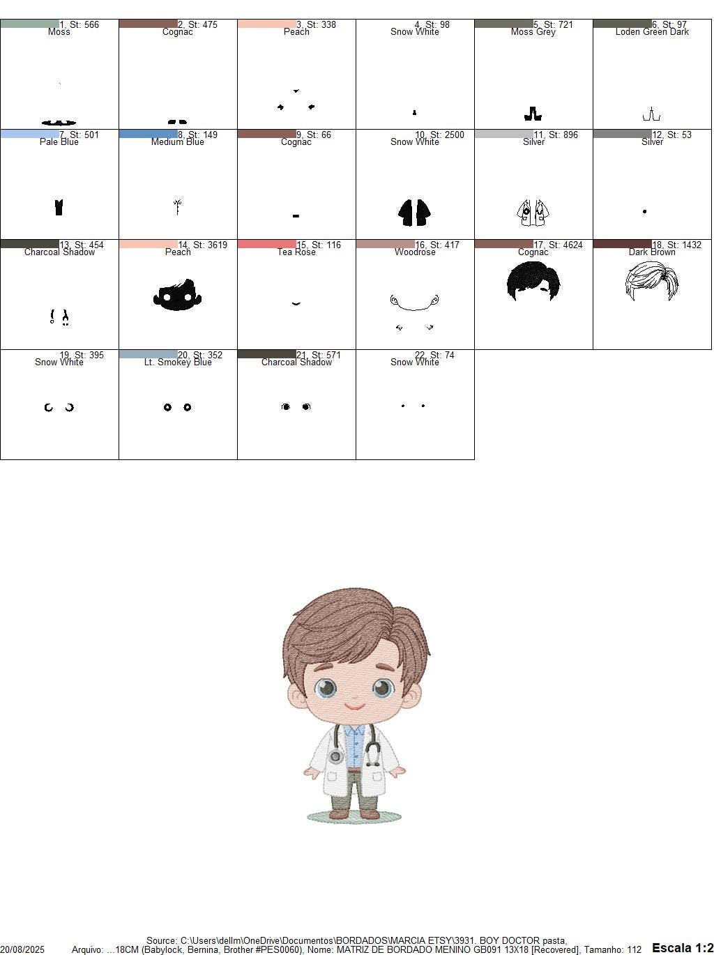 Doctor embroidery designs - Hospital Nurse machine embroidery pattern - Baby boy Medical Health Doctor file - Instant digital download pes