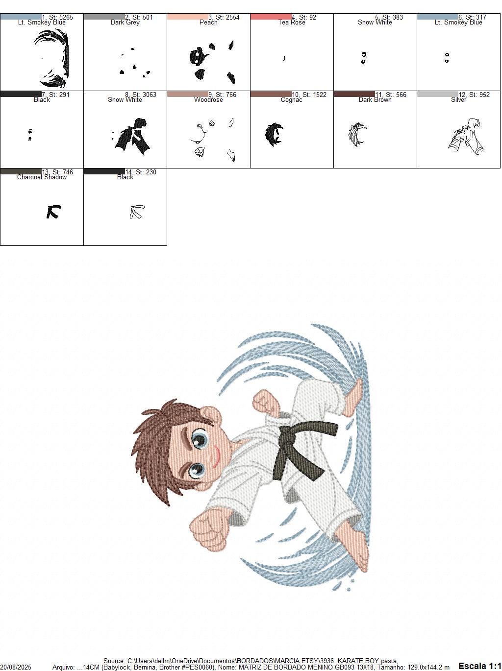Karate Fighter embroidery designs - Baby Boy athlete with kimono machine embroidery file - Instant digital download pes jef dst hus vp3 xxx