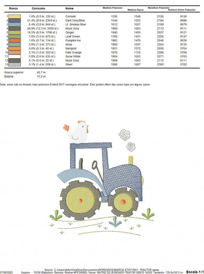 Farm Tractor embroidery designs - Car Truck machine embroidery pattern - Baby boy file - Instant digital download pes jef dst hus vp3 xxx