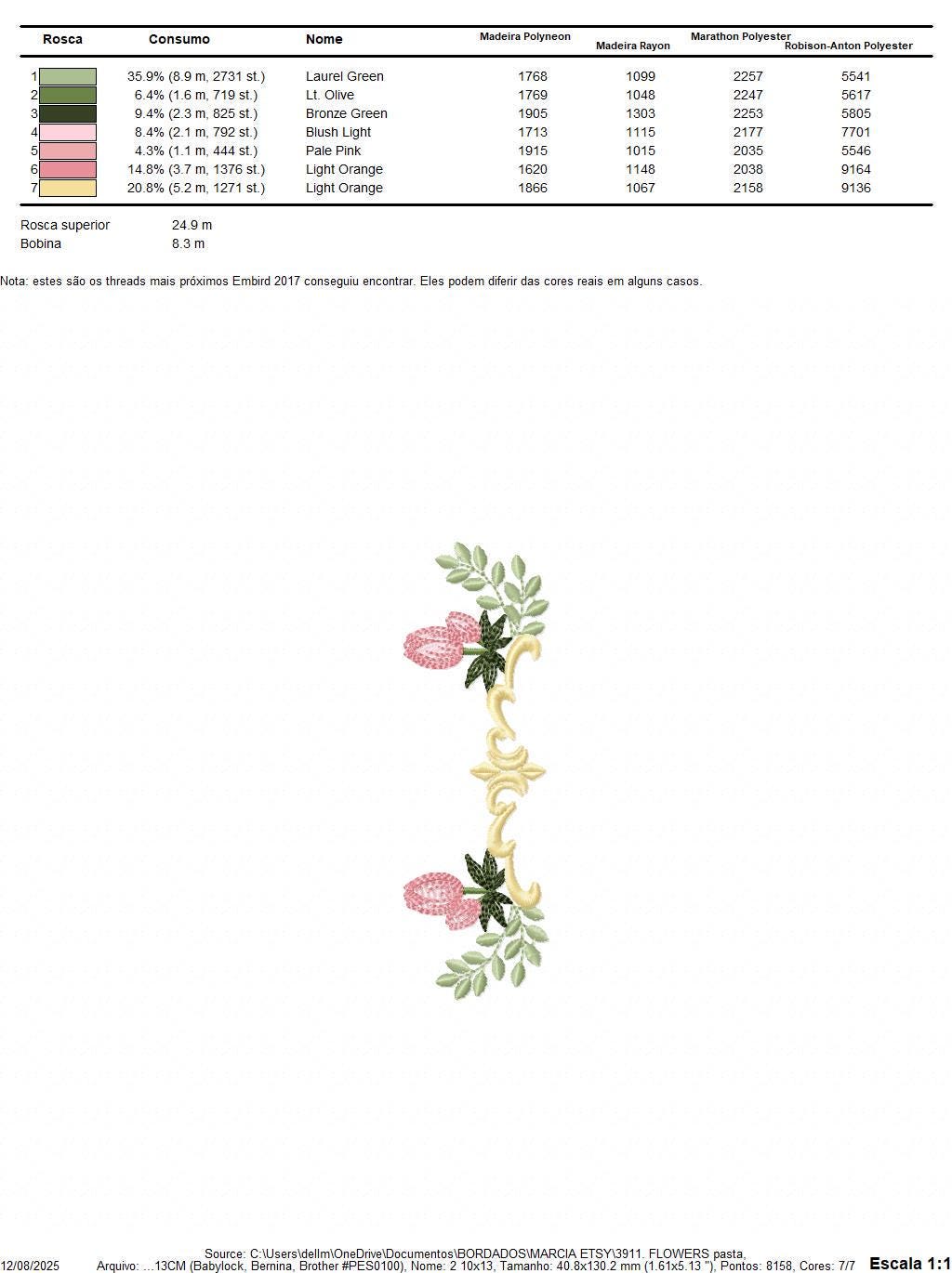 Tulip embroidery designs - Flower frame tag with roses machine embroidery pattern - Flower laurel file - Instant digital download pes jef