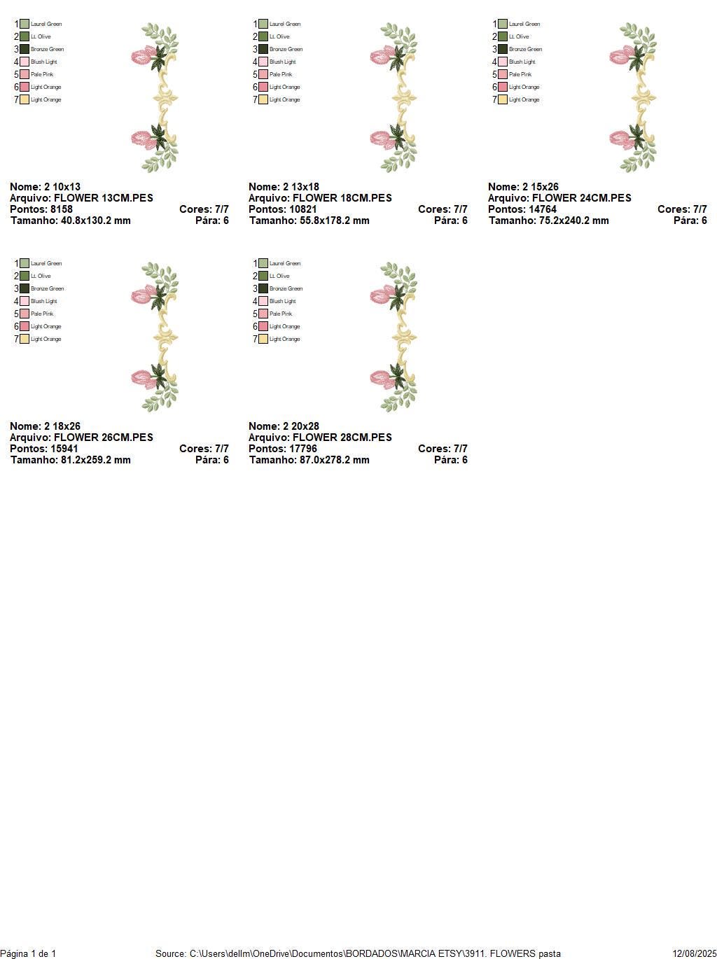 Tulip embroidery designs - Flower frame tag with roses machine embroidery pattern - Flower laurel file - Instant digital download pes jef