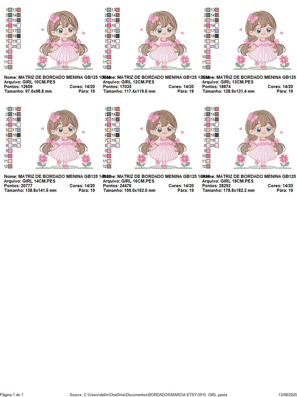 Princess embroidery designs - Girl with long hair and flowers machine embroidery pattern - Girl with lace and butterflies - Instant download