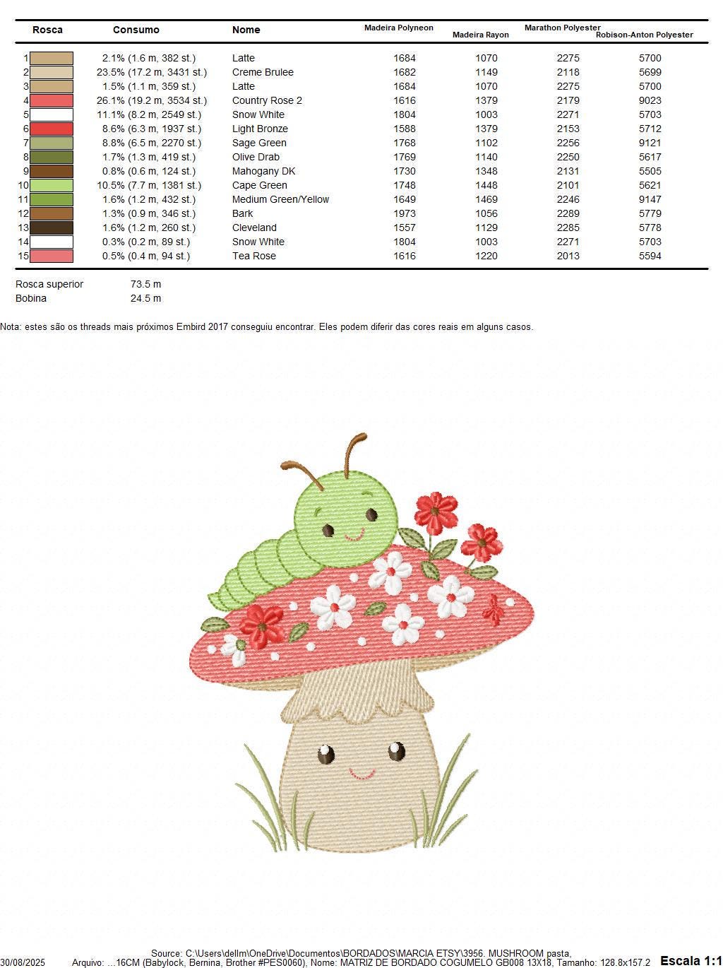 Caterpillar and Mushroom embroidery designs - Red Toad with flowers machine embroidery pattern - Magical Garden Forest - Instant download