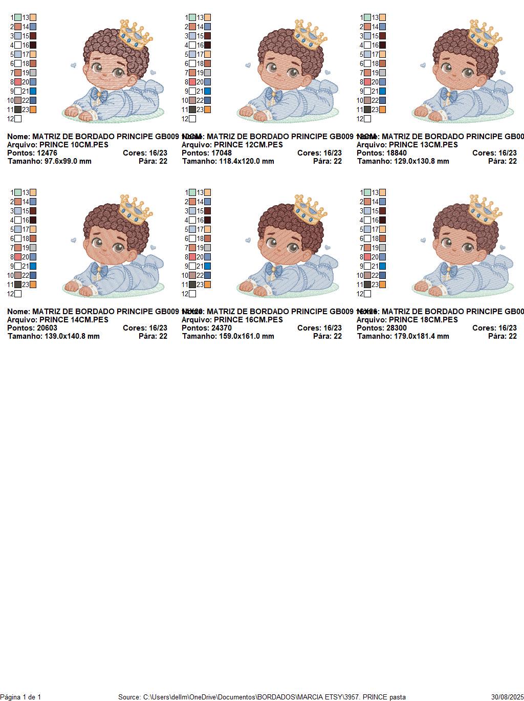 Prince embroidery designs - Baby boy with crown machine embroidery pattern - Infant Toddler file - Instant digital download pes jef dst hus