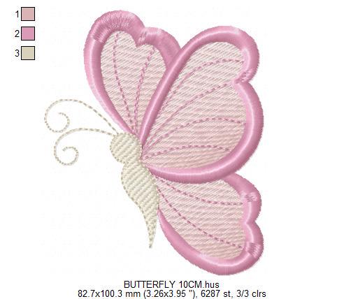 Mini Butterfly embroidery design - Delicate small butterfly machine embroidery pattern - Mini embroidery file - Instant digital download pes