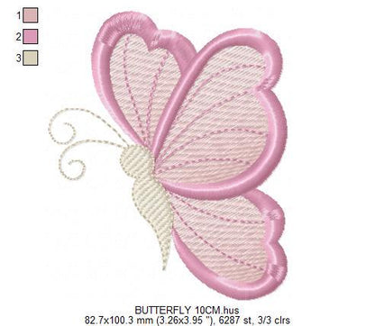 Mini Butterfly embroidery design - Delicate small butterfly machine embroidery pattern - Mini embroidery file - Instant digital download pes