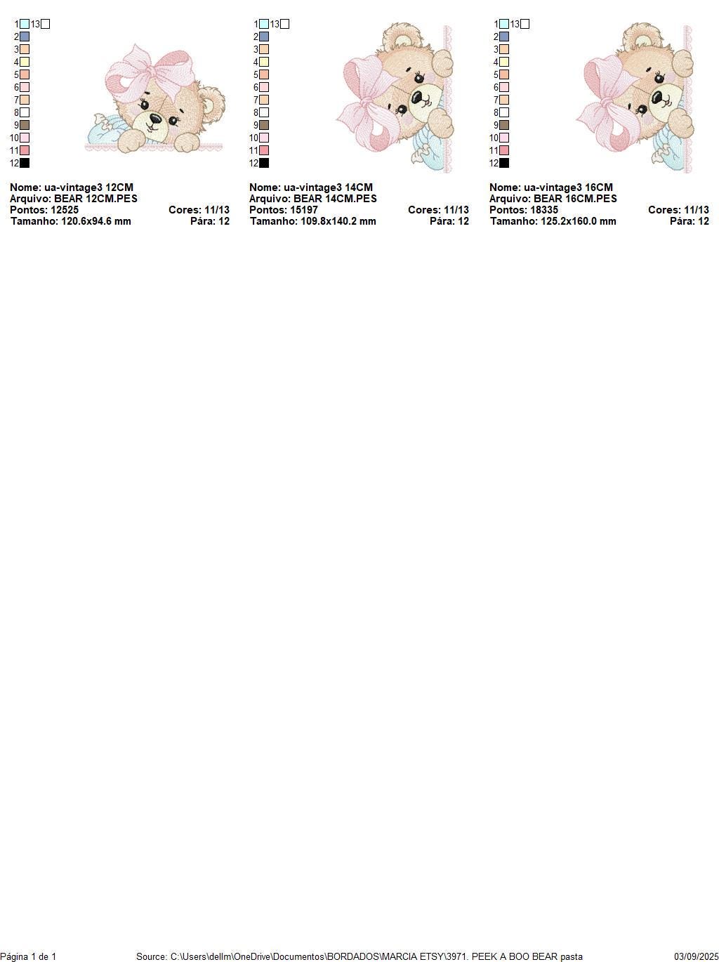 Peek a boo Bear embroidery designs - Baby Girl Teddy Bear machine embroidery pattern - Bear with lace and dress - Instant download pes jef