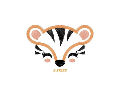 Tiger Face Mask embroidery design - Wild Animal embroidery designs machine embroidery pattern - Tiger applique design - instant download pes