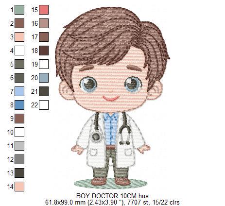 Doctor embroidery designs - Hospital Nurse machine embroidery pattern - Baby boy Medical Health Doctor file - Instant digital download pes