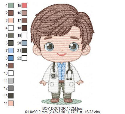 Doctor embroidery designs - Hospital Nurse machine embroidery pattern - Baby boy Medical Health Doctor file - Instant digital download pes
