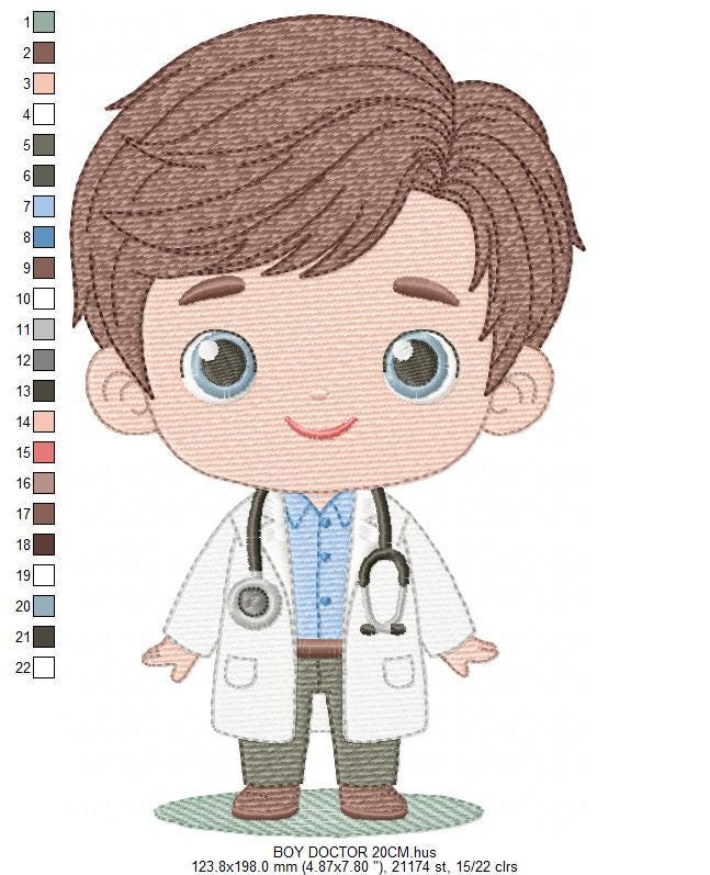 Doctor embroidery designs - Hospital Nurse machine embroidery pattern - Baby boy Medical Health Doctor file - Instant digital download pes
