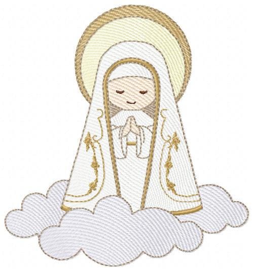 Holy Mary embroidery designs - Holy Virgin Mary machine embroidery pattern - Catholic religious file - Hail Mary - Instant digital download