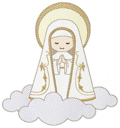 Holy Mary embroidery designs - Holy Virgin Mary machine embroidery pattern - Catholic religious file - Hail Mary - Instant digital download