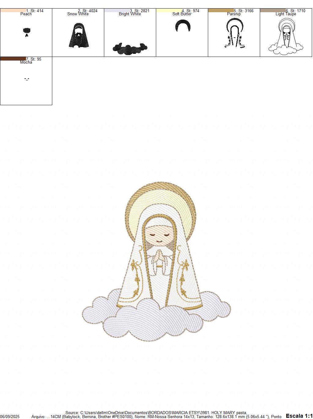 Holy Mary embroidery designs - Holy Virgin Mary machine embroidery pattern - Catholic religious file - Hail Mary - Instant digital download