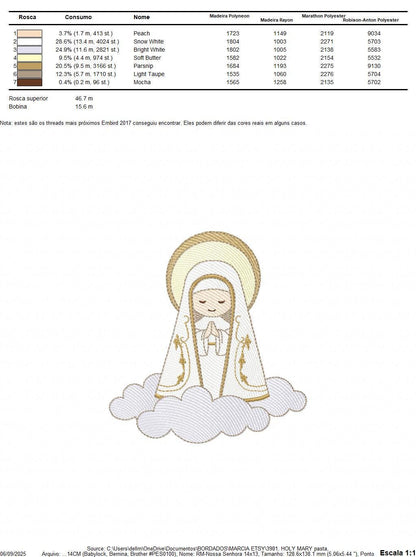 Holy Mary embroidery designs - Holy Virgin Mary machine embroidery pattern - Catholic religious file - Hail Mary - Instant digital download