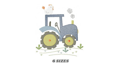 Farm Tractor embroidery designs - Car Truck machine embroidery pattern - Baby boy file - Instant digital download pes jef dst hus vp3 xxx