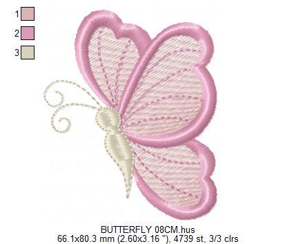 Mini Butterfly embroidery design - Delicate small butterfly machine embroidery pattern - Mini embroidery file - Instant digital download pes