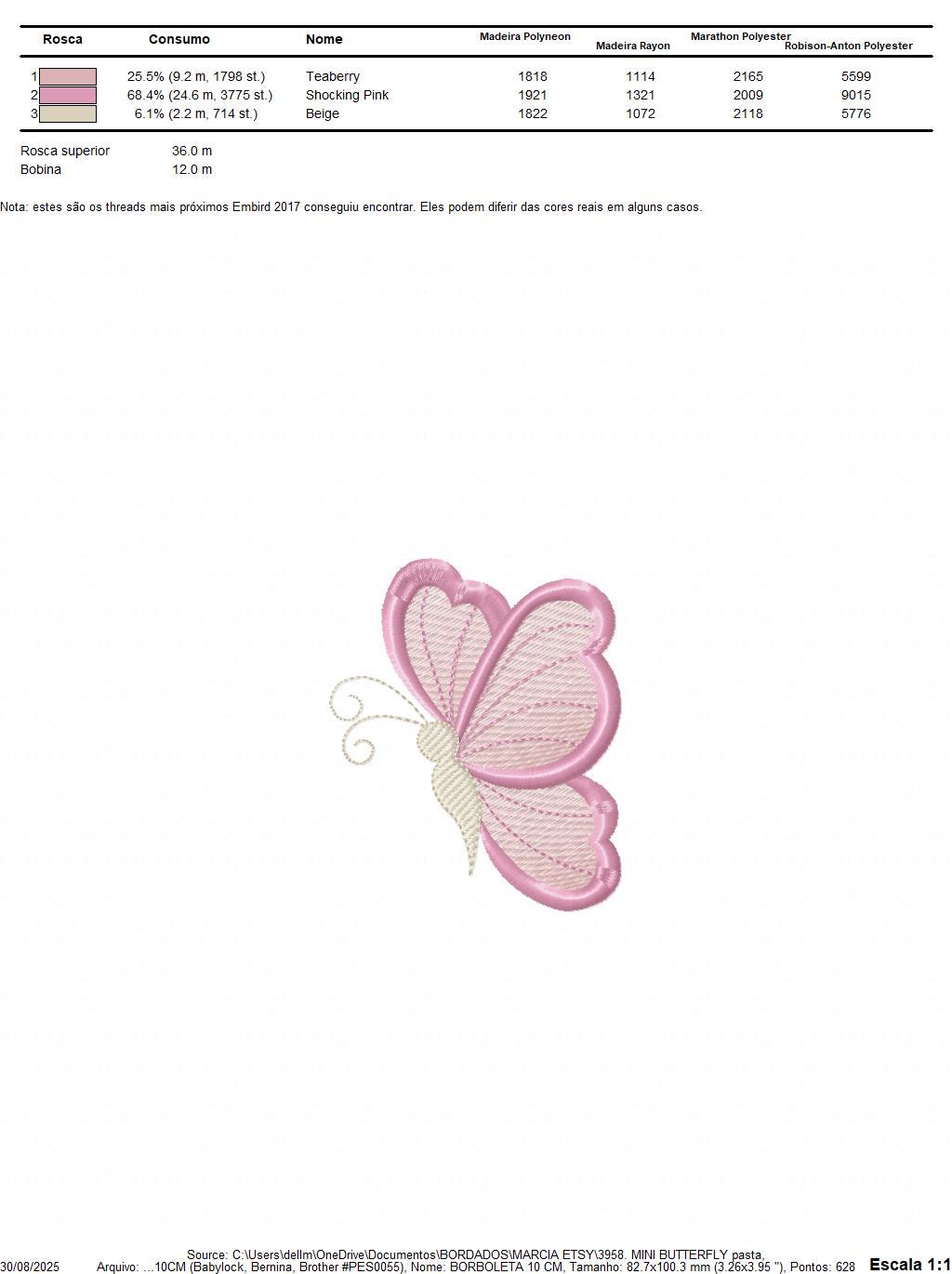 Mini Butterfly embroidery design - Delicate small butterfly machine embroidery pattern - Mini embroidery file - Instant digital download pes