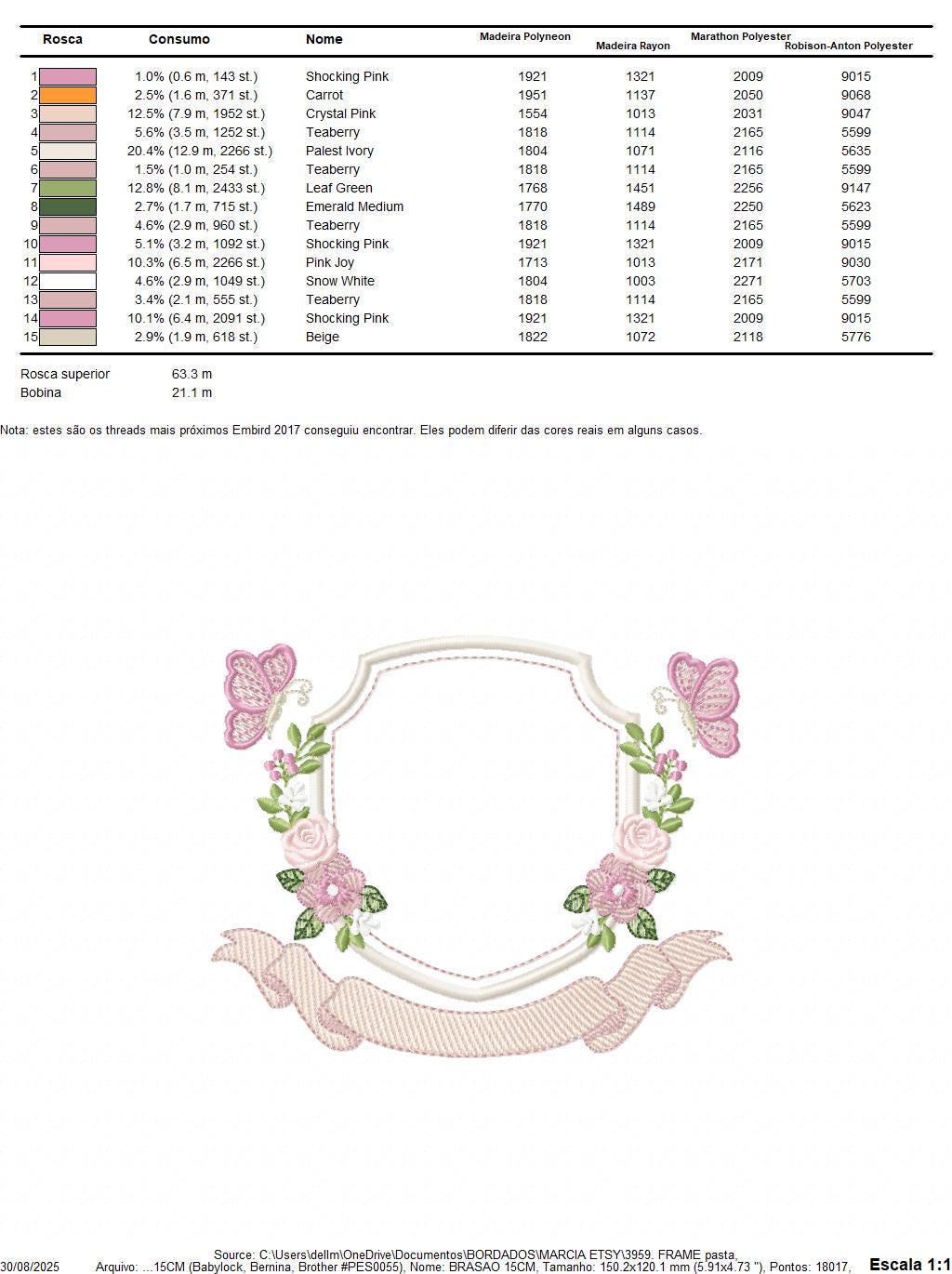 Flower Frame embroidery designs - Delicate Butterfly Monogram shape machine embroidery pattern - Floral Wreath - Instant download pes jef