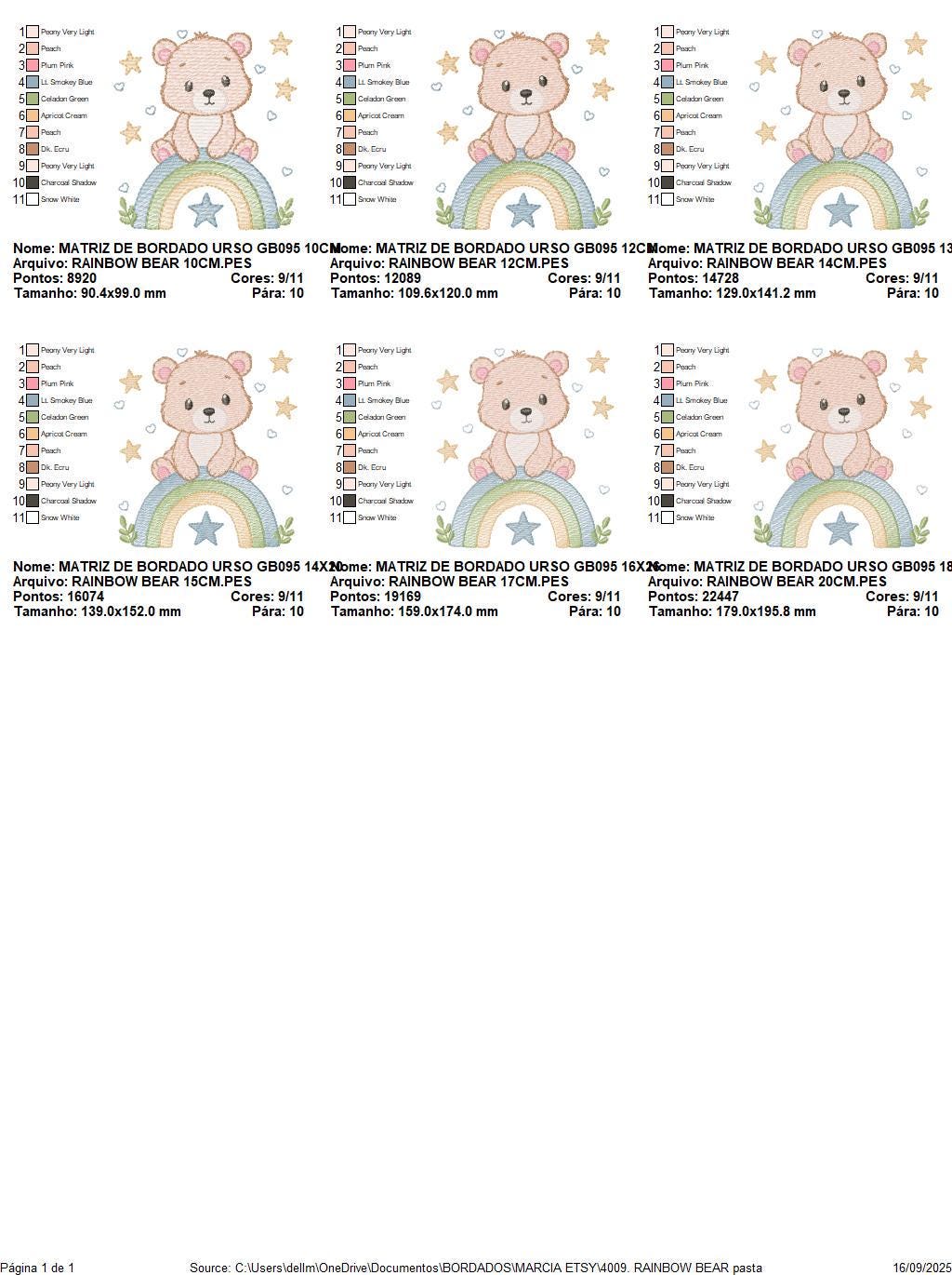Bear with rainbow embroidery designs - Baby Boy Teddy with stars machine embroidery pattern - Instant digital download pes jef hus vp3 dst
