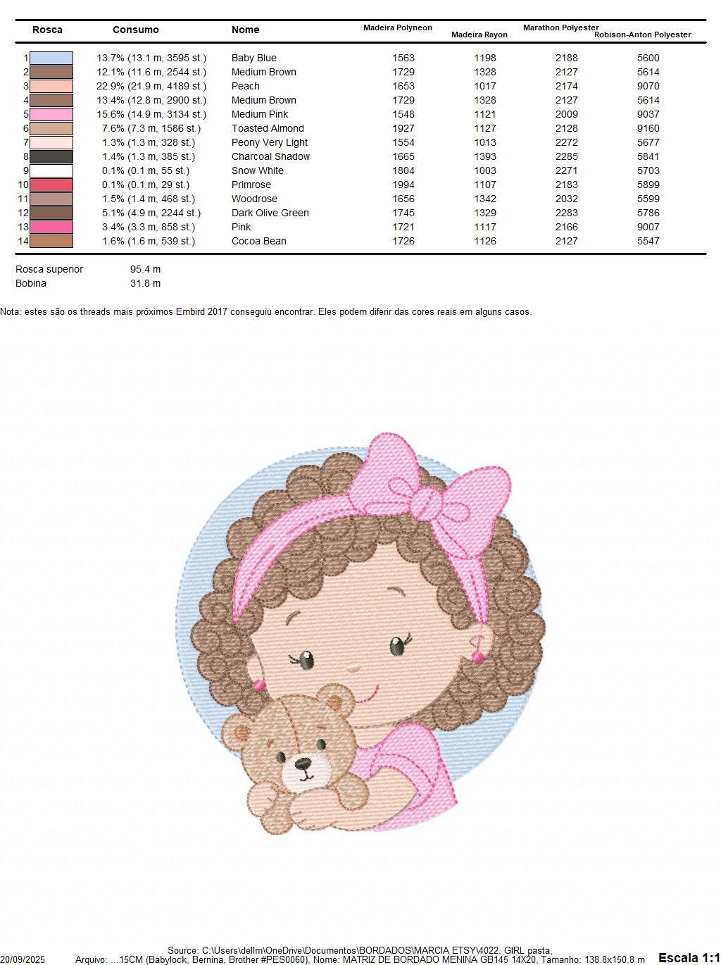 Baby girl Princess embroidery designs - Ballerina with teddy bear machine embroidery pattern - Girl with pink bow lace - Instant download