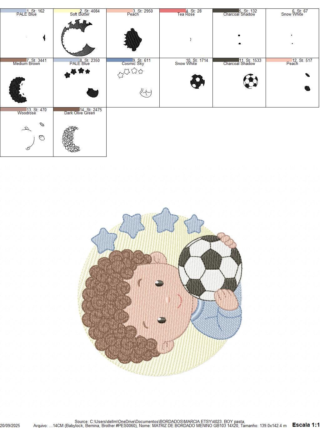Baby boy embroidery designs - Soccer Player machine embroidery file - Boy with ball file - Instant digital download pes jef dst hus vp3 xxx