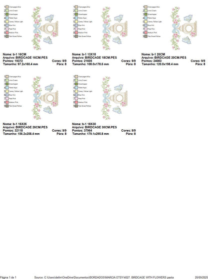 Birdhouse embroidery designs - Cherry Blossom tree with flowers machine embroidery pattern - Baby girl file - Instant digital download pes