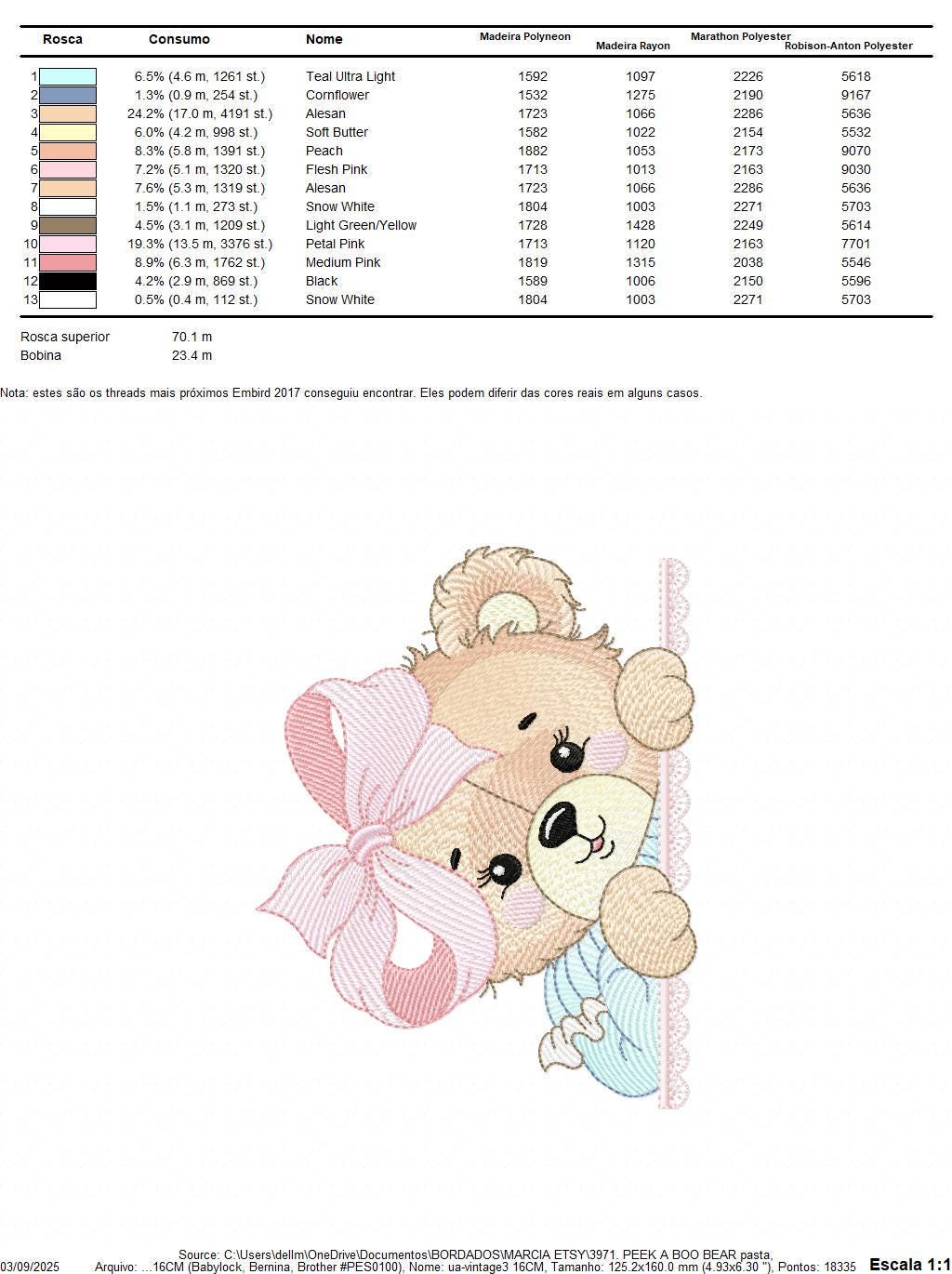 Peek a boo Bear embroidery designs - Baby Girl Teddy Bear machine embroidery pattern - Bear with lace and dress - Instant download pes jef