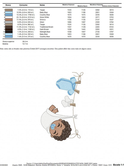 Baby boy with clothes line embroidery designs - Newborn machine embroidery pattern - Gender Reveal Party - Instant digital download pes jef