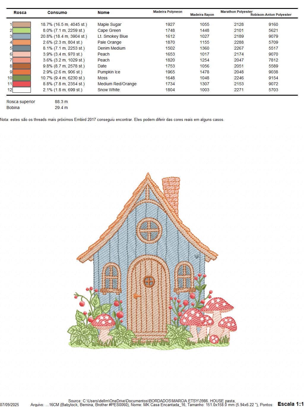 Fairytale Magical House embroidery designs - Fairy house with mushrooms machine embroidery pattern - Baby girl file - Instant download pes