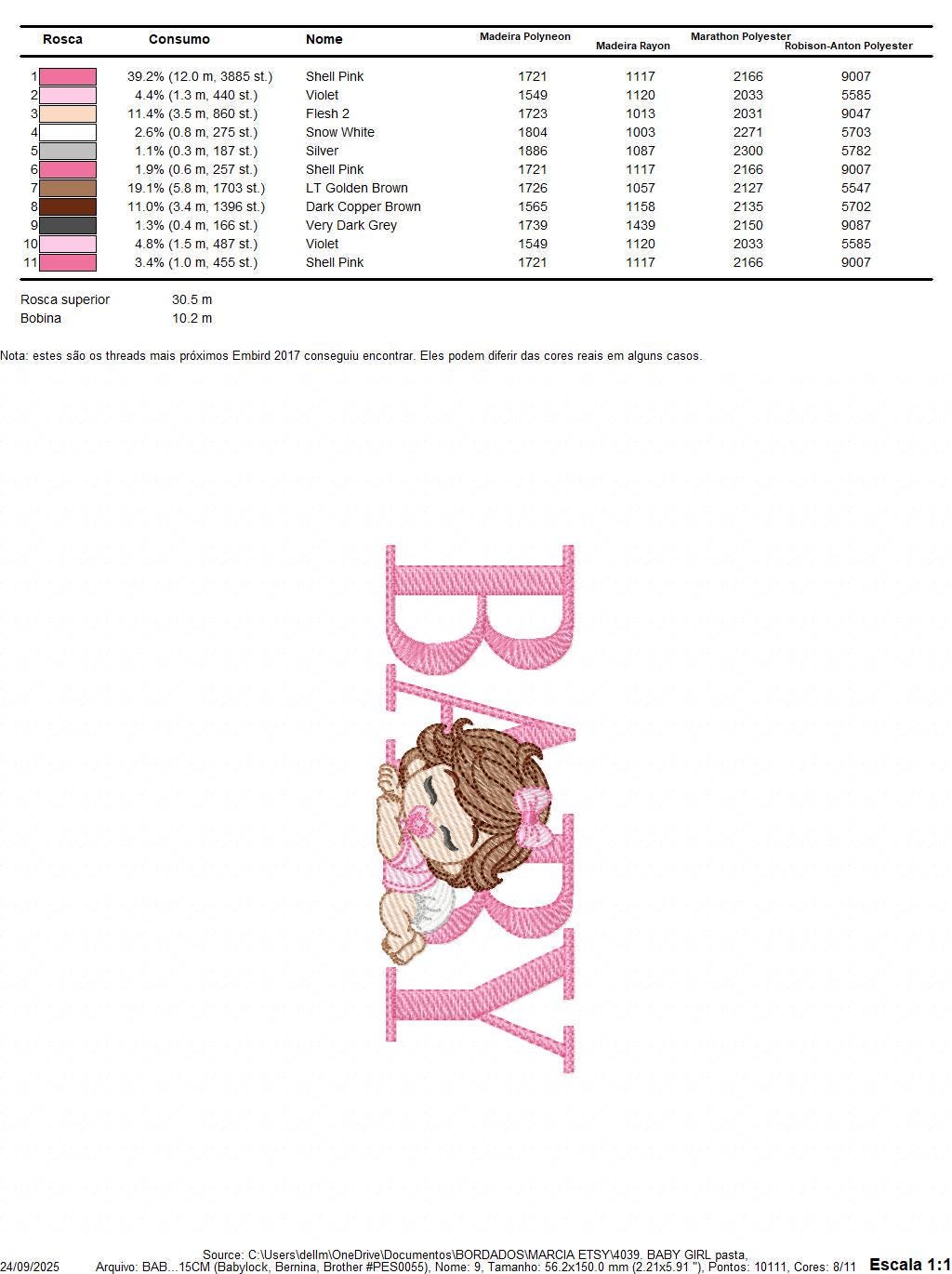 Baby girl embroidery designs - Newborn with pacifier and diaper machine embroidery pattern - Princess wavy brown hair - Instant download pes