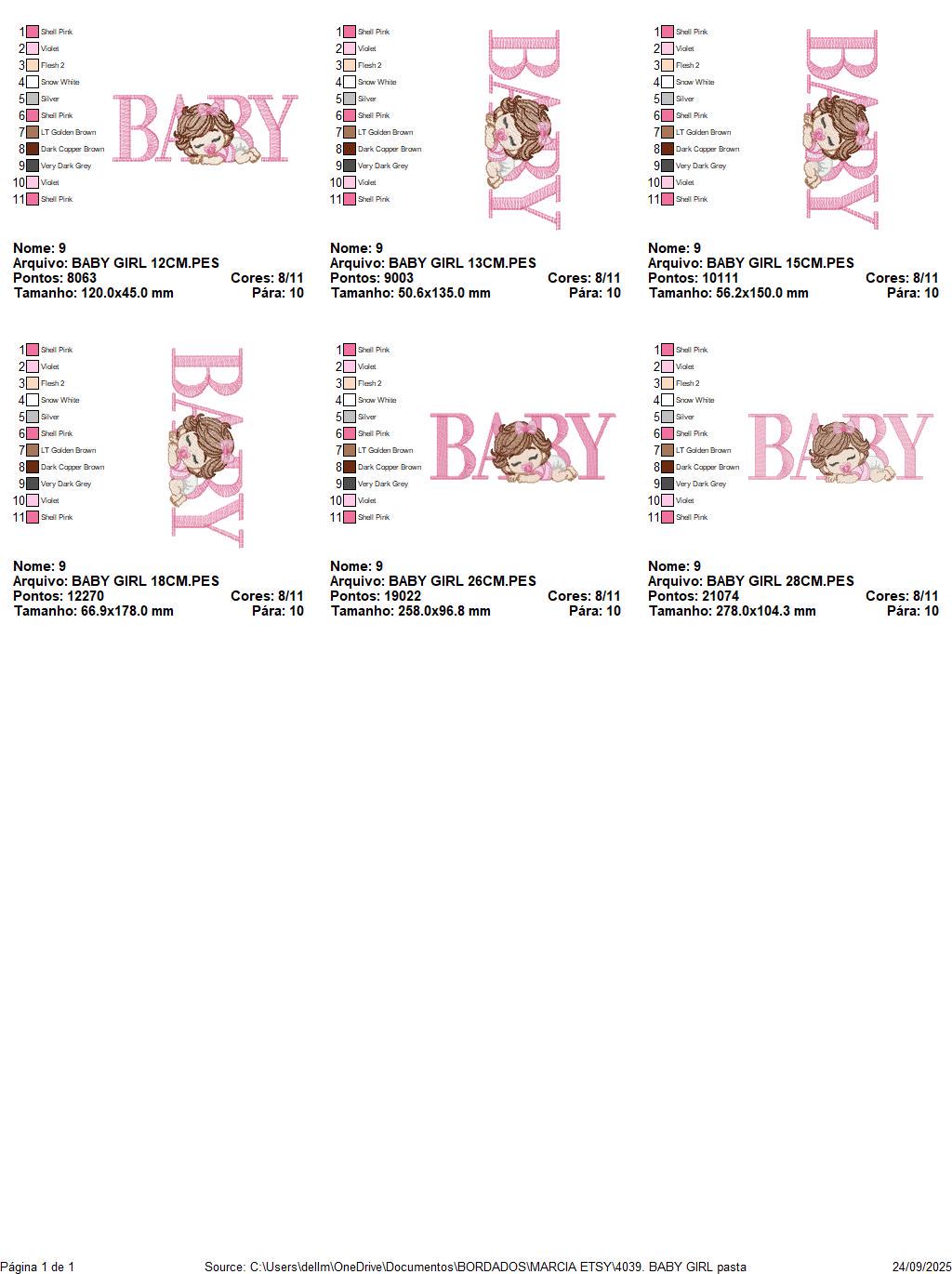 Baby girl embroidery designs - Newborn with pacifier and diaper machine embroidery pattern - Princess wavy brown hair - Instant download pes