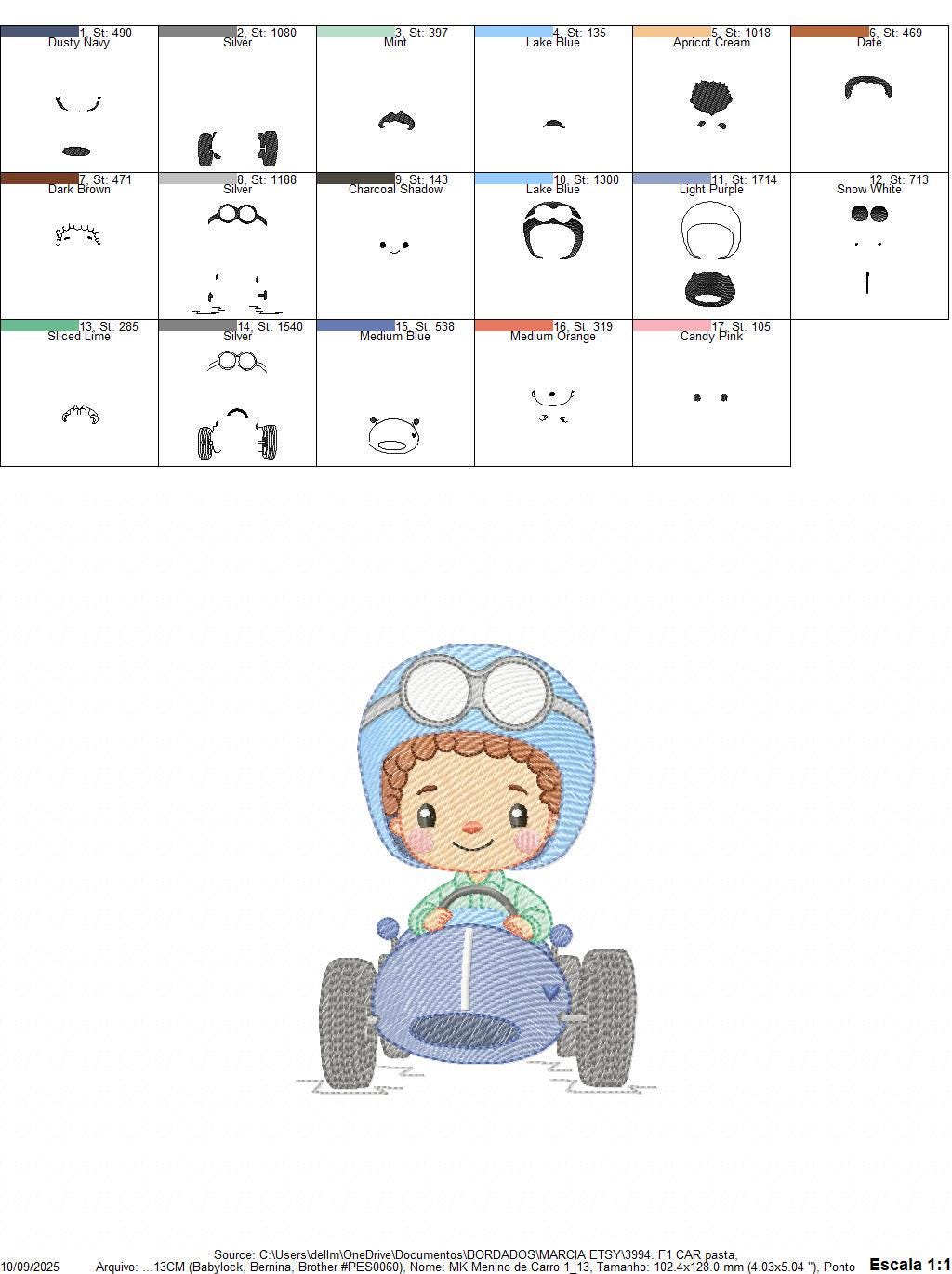 Baby Boy with F1 car embroidery designs - Toddler playing machine embroidery pattern - Boy with cap - Instant digital download pes jef dst