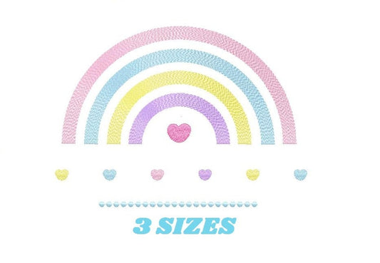 Cloud embroidery design - Rainbow embroidery designs machine embroidery pattern - Baby girl embroidery file - digital download sky rainbow