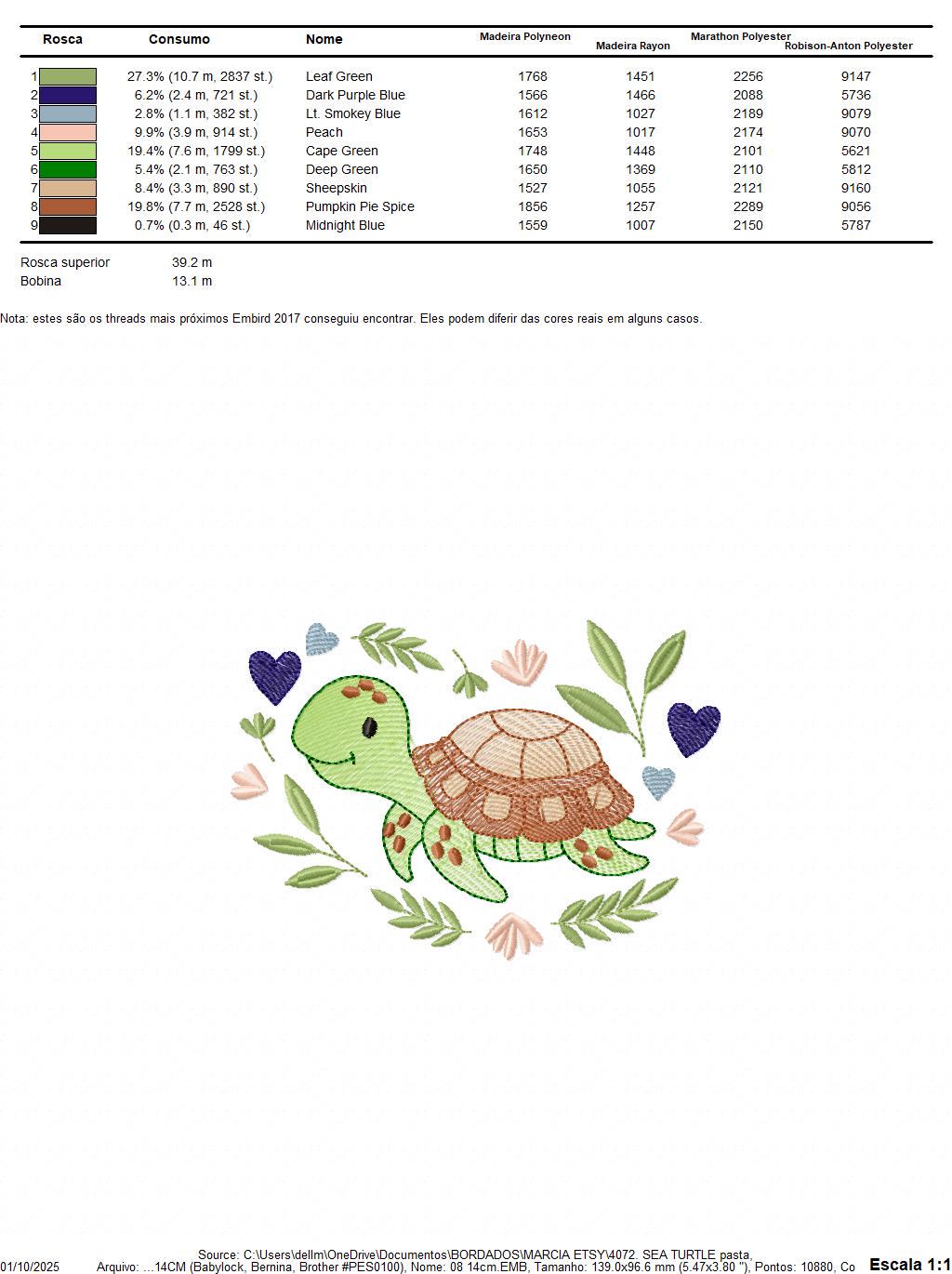 Turtle embroidery design - Sea Ocean water animal machine embroidery pattern - Baby boy file - Instant digital download pes jef dst hus vp3