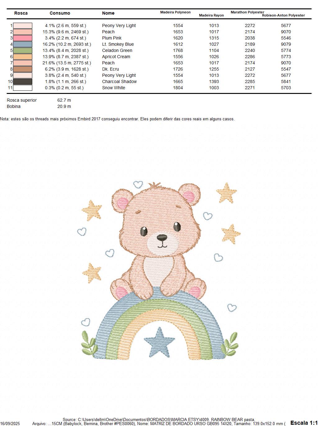 Bear with rainbow embroidery designs - Baby Boy Teddy with stars machine embroidery pattern - Instant digital download pes jef hus vp3 dst