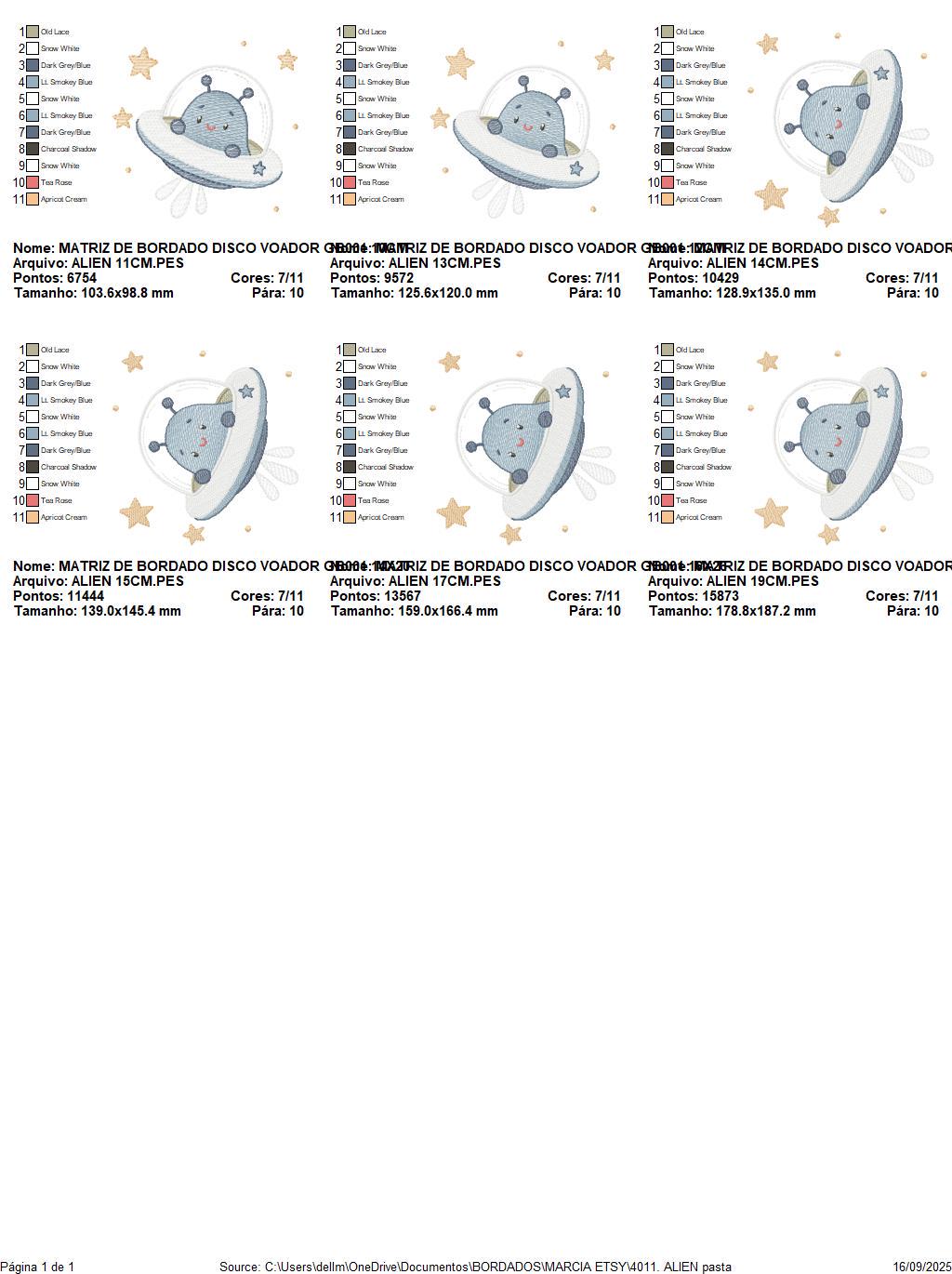 Alien with spaceship embroidery design - E.T. with space rocket machine embroidery pattern - Instant digital download pes jef dst vp3 hus