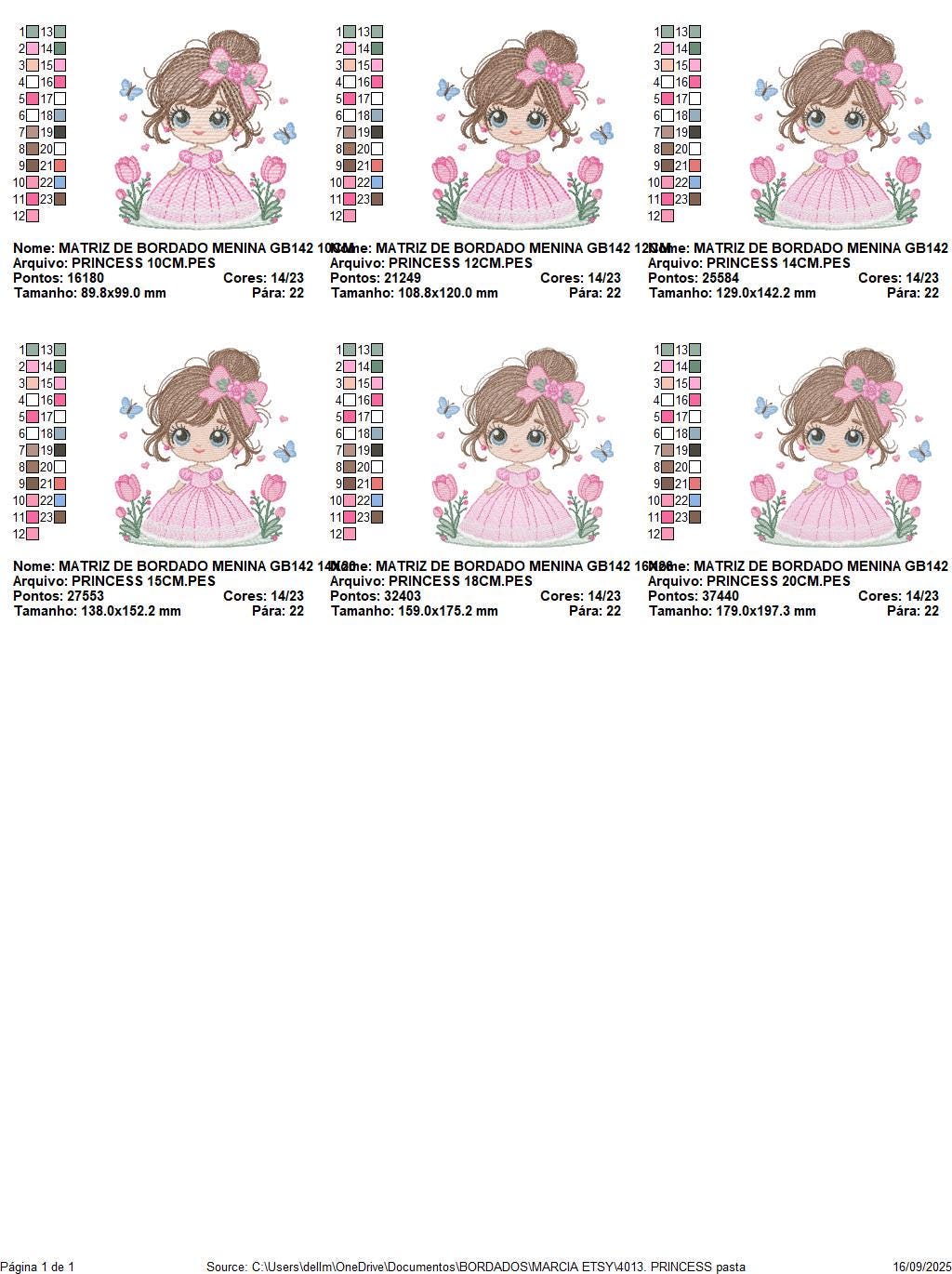 Baby girl embroidery designs - Girl with long hair bun machine embroidery pattern - Princess with flowers file - Instant download pes jef